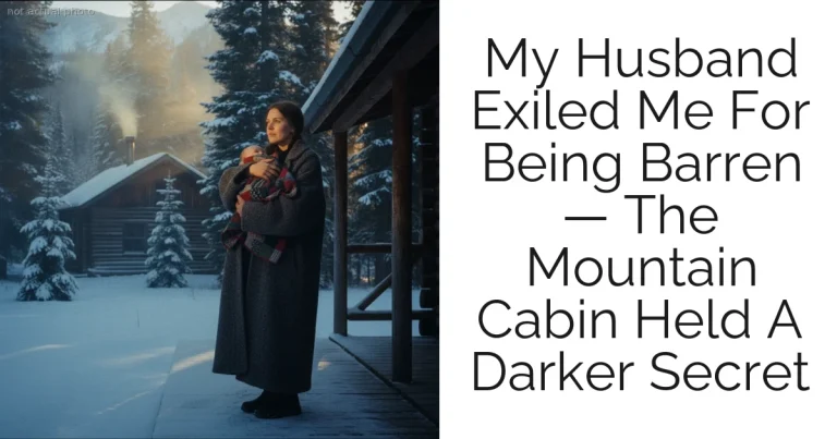 My Husband Exiled Me For Being Barren — The Mountain Cabin Held A Darker Secret