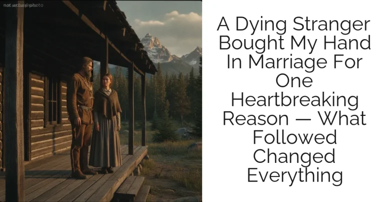 A Dying Stranger Bought My Hand In Marriage For One Heartbreaking Reason — What Followed Changed Everything