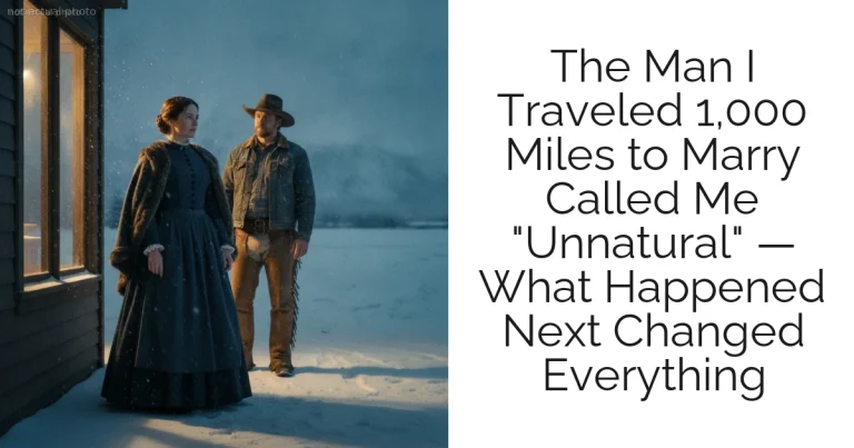 The Man I Traveled 1,000 Miles to Marry Called Me "Unnatural" — What Happened Next Changed Everything