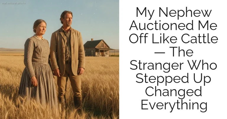 My Nephew Auctioned Me Off Like Cattle — The Stranger Who Stepped Up Changed Everything