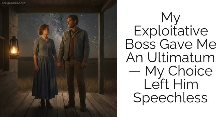 My Exploitative Boss Gave Me An Ultimatum — My Choice Left Him Speechless