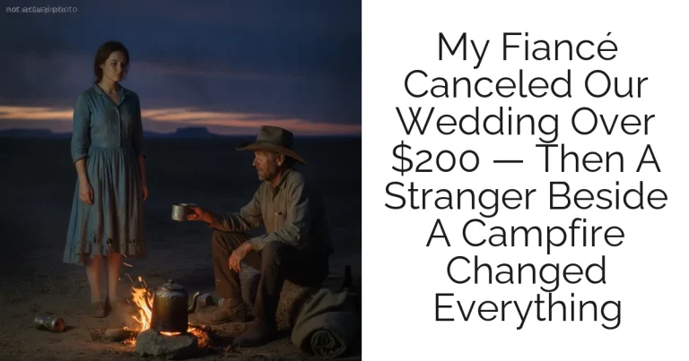 My Fiancé Canceled Our Wedding Over $200 — Then A Stranger Beside A Campfire Changed Everything