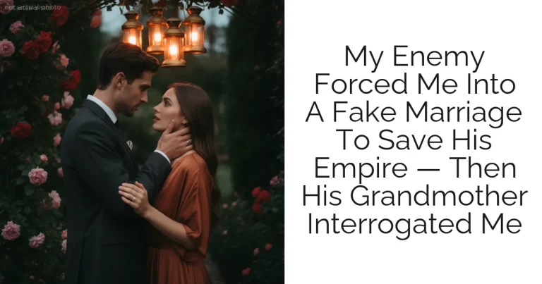 My Enemy Forced Me Into A Fake Marriage To Save His Empire — Then His Grandmother Interrogated Me