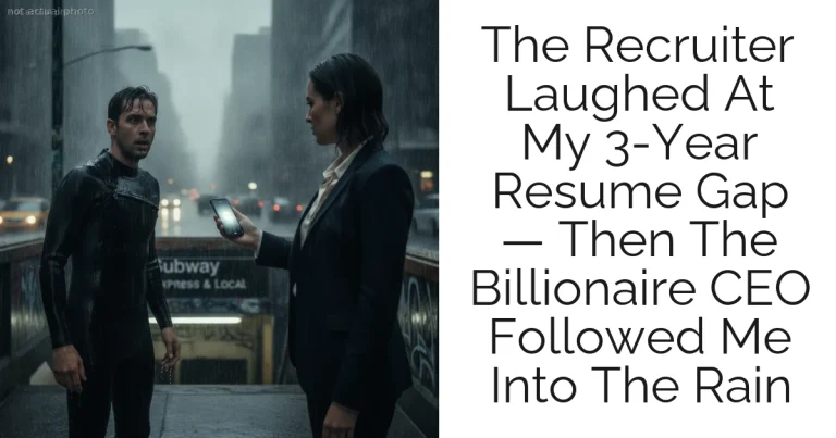 The Recruiter Laughed At My 3-Year Resume Gap — Then The Billionaire CEO Followed Me Into The Rain
