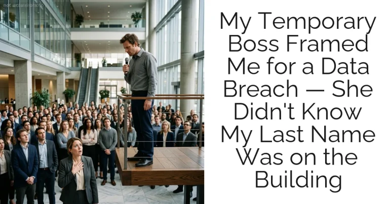 My Temporary Boss Framed Me for a Data Breach — She Didn't Know My Last Name Was on the Building