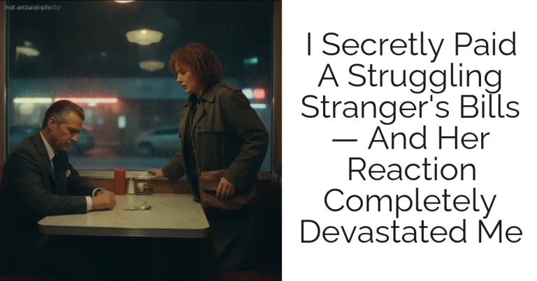 I Secretly Paid A Struggling Stranger's Bills — And Her Reaction Completely Devastated Me
