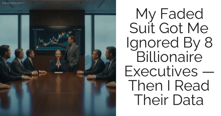 My Faded Suit Got Me Ignored By 8 Billionaire Executives — Then I Read Their Data