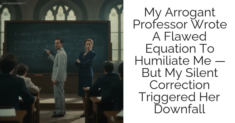 My Arrogant Professor Wrote A Flawed Equation To Humiliate Me — But My Silent Correction Triggered Her Downfall