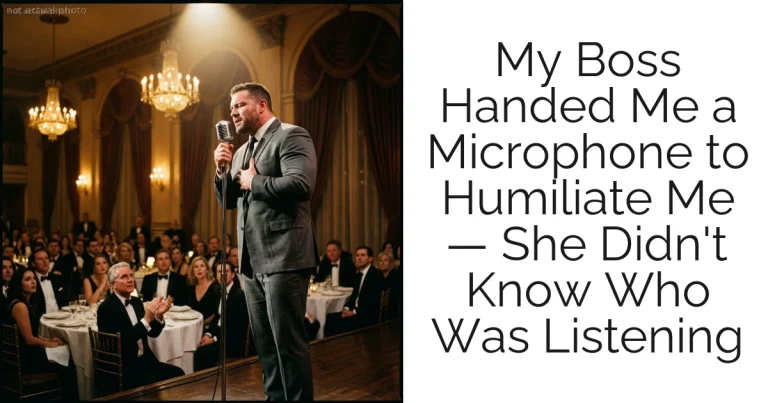 My Boss Handed Me a Microphone to Humiliate Me — She Didn't Know Who Was Listening
