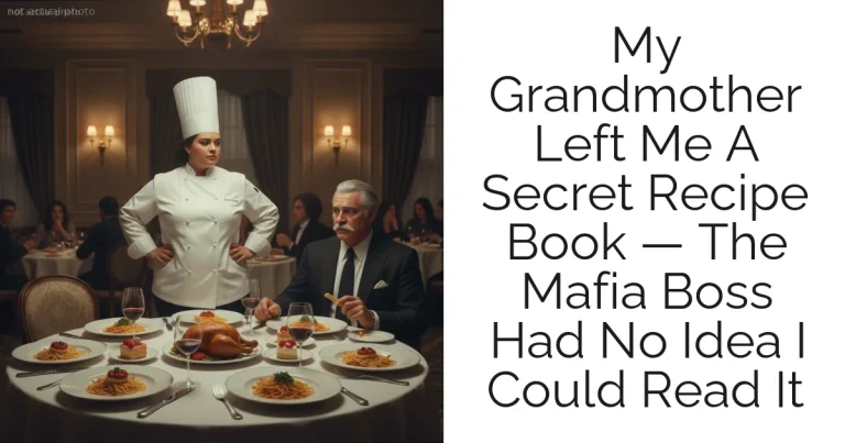 My Grandmother Left Me A Secret Recipe Book — The Mafia Boss Had No Idea I Could Read It