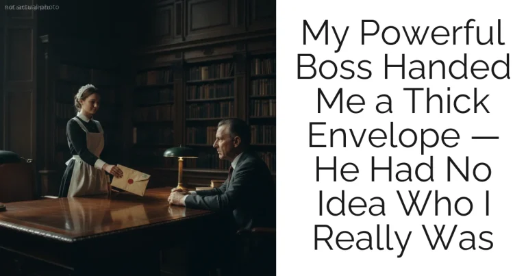 My Powerful Boss Handed Me a Thick Envelope — He Had No Idea Who I Really Was