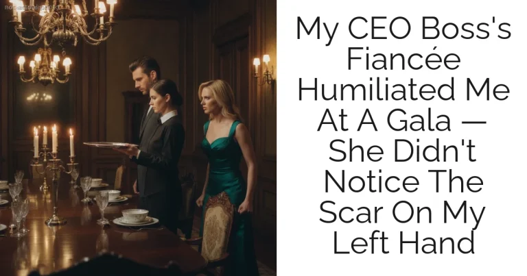 My CEO Boss's Fiancée Humiliated Me At A Gala — She Didn't Notice The Scar On My Left Hand