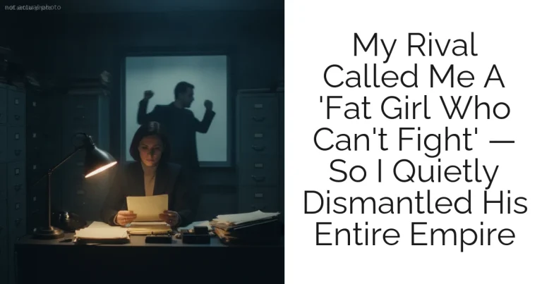 My Rival Called Me A 'Fat Girl Who Can't Fight' — So I Quietly Dismantled His Entire Empire