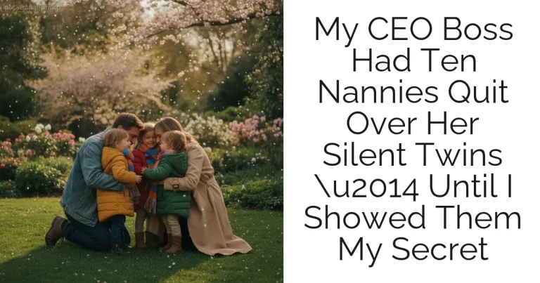 My CEO Boss Had Ten Nannies Quit Over Her Silent Twins u2014 Until I Showed Them My Secret