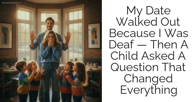 My Date Walked Out Because I Was Deaf — Then A Child Asked A Question That Changed Everything
