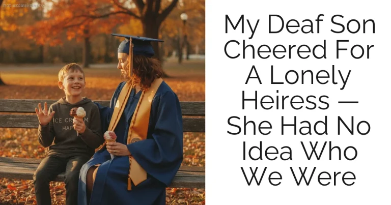 My Deaf Son Cheered For A Lonely Heiress — She Had No Idea Who We Were