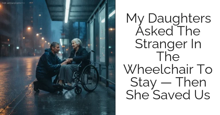 My Daughters Asked The Stranger In The Wheelchair To Stay — Then She Saved Us