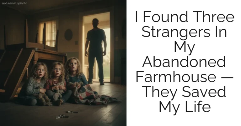 I Found Three Strangers In My Abandoned Farmhouse — They Saved My Life