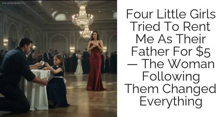Four Little Girls Tried To Rent Me As Their Father For $5 — The Woman Following Them Changed Everything
