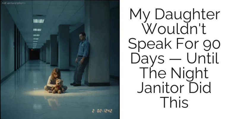 My Daughter Wouldn't Speak For 90 Days — Until The Night Janitor Did This