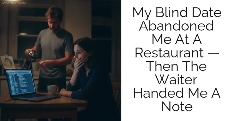 My Blind Date Abandoned Me At A Restaurant — Then The Waiter Handed Me A Note