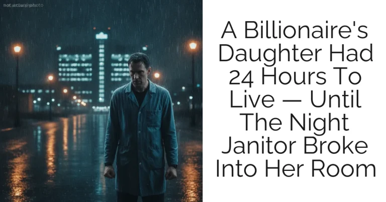 A Billionaire's Daughter Had 24 Hours To Live — Until The Night Janitor Broke Into Her Room
