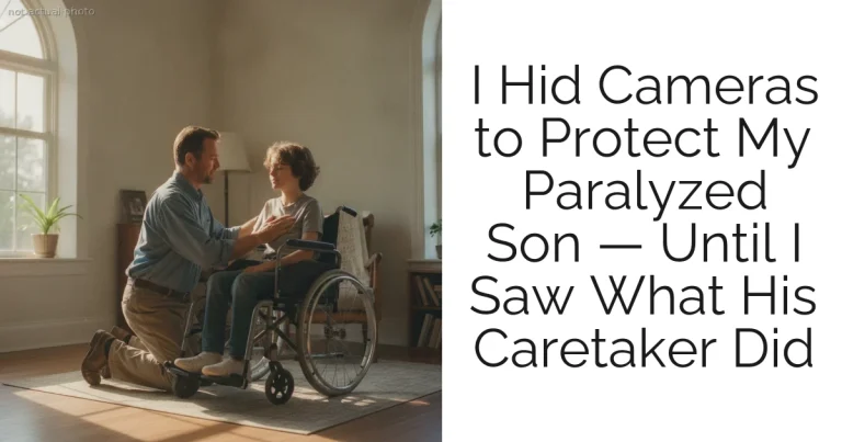 I Hid Cameras to Protect My Paralyzed Son — Until I Saw What His Caretaker Did