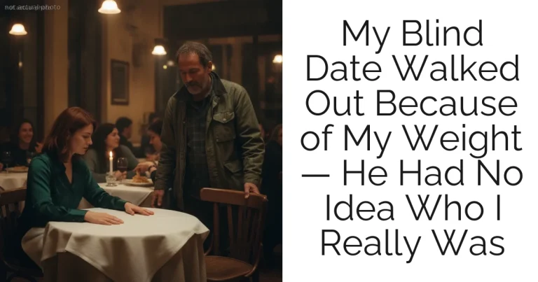 My Blind Date Walked Out Because of My Weight — He Had No Idea Who I Really Was