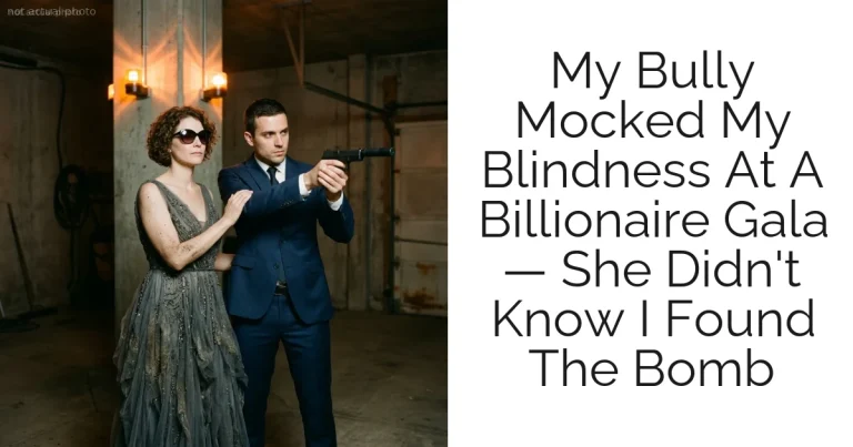 My Bully Mocked My Blindness At A Billionaire Gala — She Didn't Know I Found The Bomb