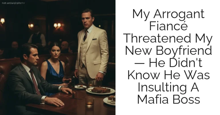 My Arrogant Fiancé Threatened My New Boyfriend — He Didn't Know He Was Insulting A Mafia Boss