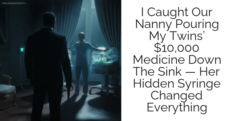 I Caught Our Nanny Pouring My Twins’ $10,000 Medicine Down The Sink — Her Hidden Syringe Changed Everything