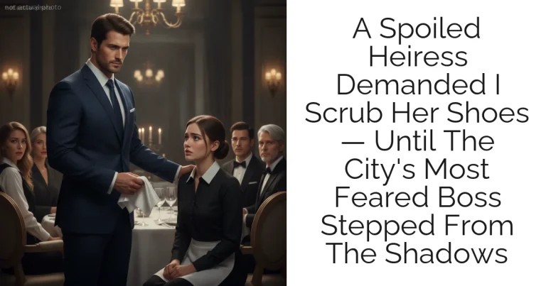 A Spoiled Heiress Demanded I Scrub Her Shoes — Until The City's Most Feared Boss Stepped From The Shadows