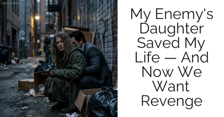 My Enemy's Daughter Saved My Life — And Now We Want Revenge
