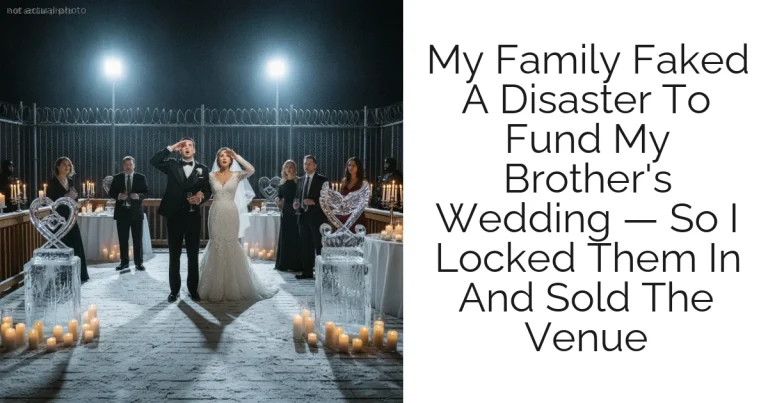 My Family Faked A Disaster To Fund My Brother's Wedding — So I Locked Them In And Sold The Venue