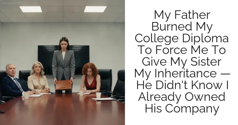 My Father Burned My College Diploma To Force Me To Give My Sister My Inheritance — He Didn't Know I Already Owned His Company