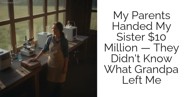 My Parents Handed My Sister $10 Million — They Didn't Know What Grandpa Left Me