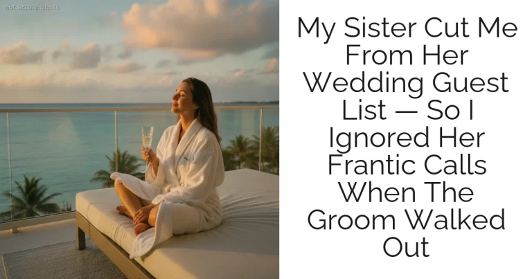 My Sister Cut Me From Her Wedding Guest List — So I Ignored Her Frantic Calls When The Groom Walked Out