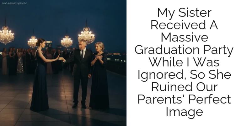 My Sister Received A Massive Graduation Party While I Was Ignored, So She Ruined Our Parents' Perfect Image