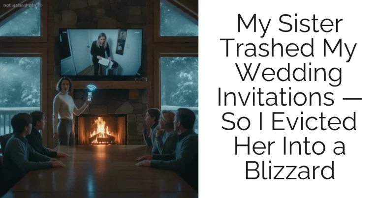 My Sister Trashed My Wedding Invitations — So I Evicted Her Into a Blizzard
