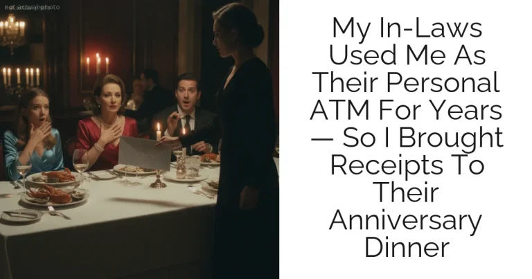 My In-Laws Used Me As Their Personal ATM For Years — So I Brought Receipts To Their Anniversary Dinner
