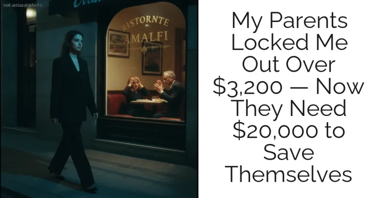 My Parents Locked Me Out Over $3,200 — Now They Need $20,000 to Save Themselves
