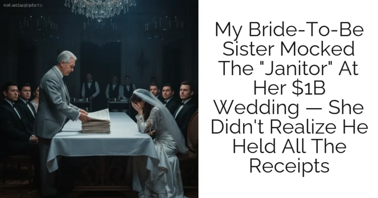 My Bride-To-Be Sister Mocked The "Janitor" At Her $1B Wedding — She Didn't Realize He Held All The Receipts