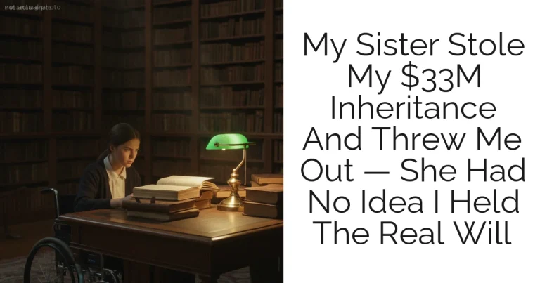 My Sister Stole My $33M Inheritance And Threw Me Out — She Had No Idea I Held The Real Will