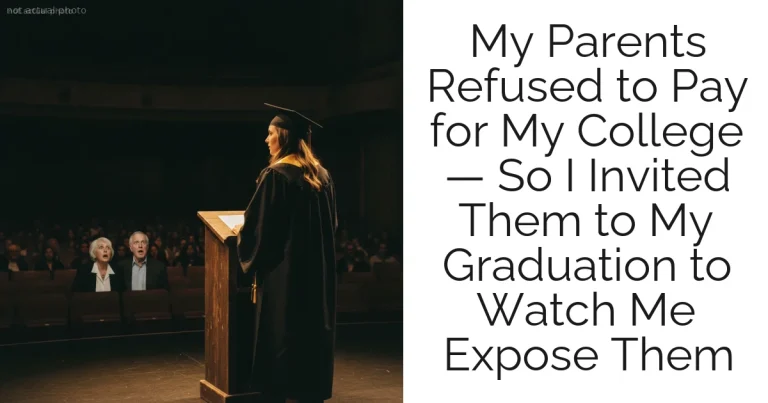 My Parents Refused to Pay for My College — So I Invited Them to My Graduation to Watch Me Expose Them