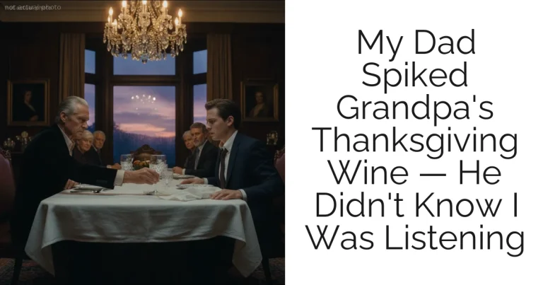 My Dad Spiked Grandpa's Thanksgiving Wine — He Didn't Know I Was Listening