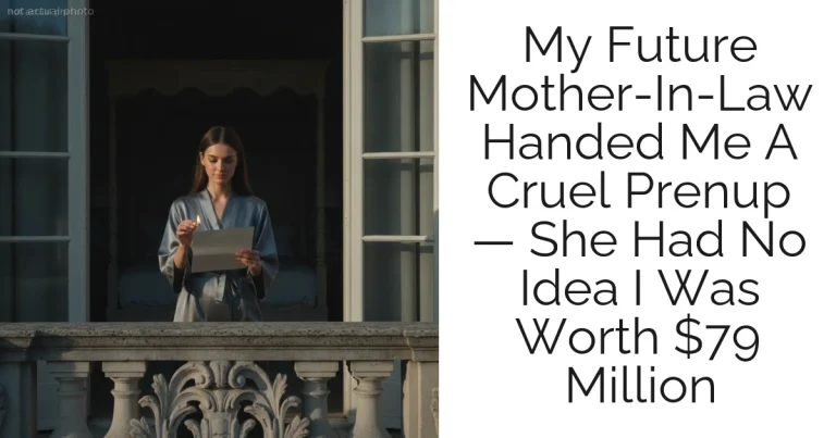 My Future Mother-In-Law Handed Me A Cruel Prenup — She Had No Idea I Was Worth $79 Million