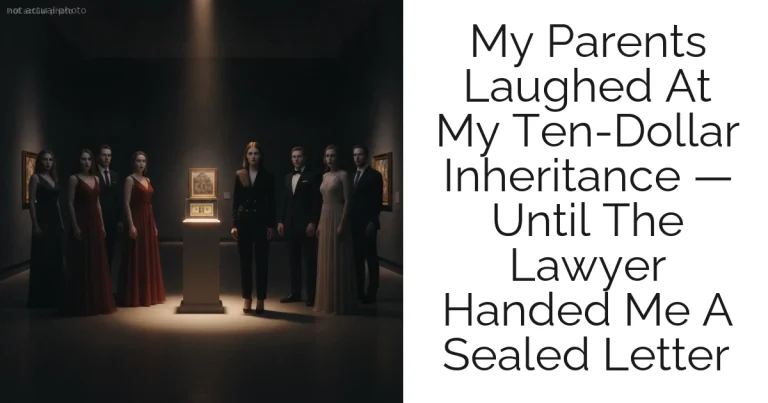 My Parents Laughed At My Ten-Dollar Inheritance — Until The Lawyer Handed Me A Sealed Letter