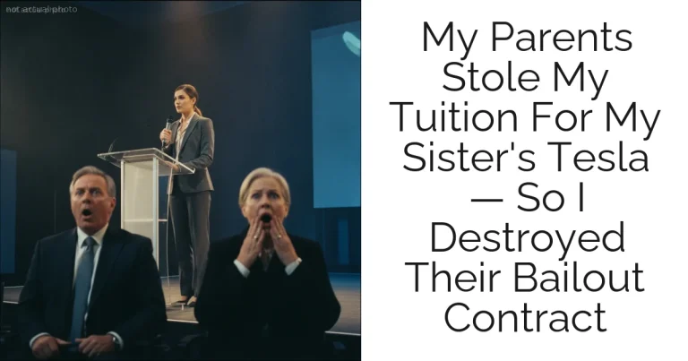 My Parents Stole My Tuition For My Sister's Tesla — So I Destroyed Their Bailout Contract