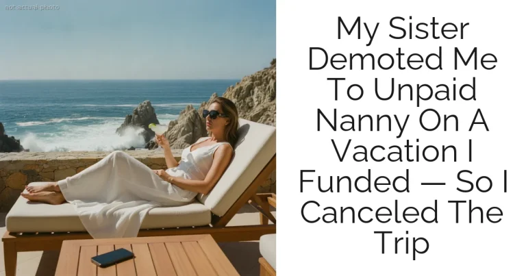 My Sister Demoted Me To Unpaid Nanny On A Vacation I Funded — So I Canceled The Trip