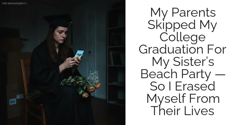 My Parents Skipped My College Graduation For My Sister’s Beach Party — So I Erased Myself From Their Lives
